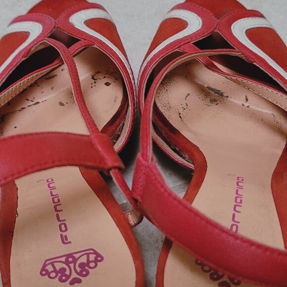 Fornarina Red and White Sandals - Picture 4 of 8